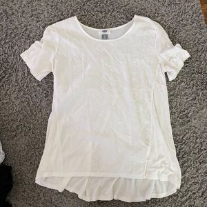 White shirt with lace detail